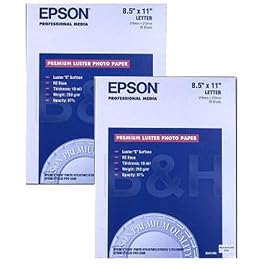 Epson Premium Luster Photo Paper Twin Pack (8.5x11, 100 Sheets, S041405-Bundle)