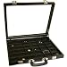 Jewelry Travel Display Case Pocket Watch Case Black Leather 36 Unit Display