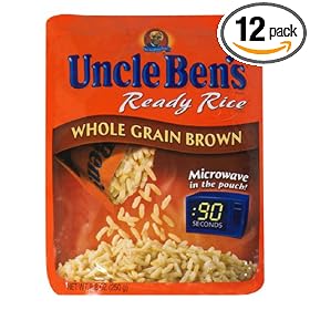 Uncle Ben's Ready Rice Pouch, Whole Grain Brown, 8.8-Ounce Pouches (Pack of 12)