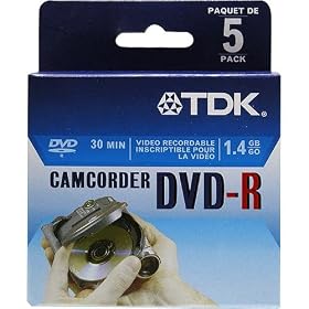 TDK 8 cm DVD 5 pack for Camcorders