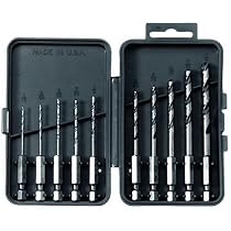 Vermont American 13137 10 Piece 1/16-Inch to 1/4-Inch Hex Shank Twist Drill Bit Assortment in Plastic Case