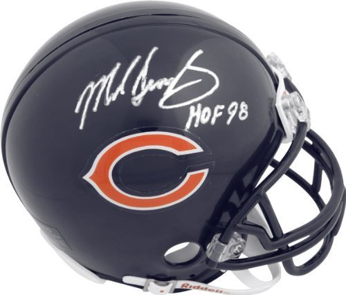 Mike Singletary Chicago Bears Autographed Riddell Mini Helmet with HOF98