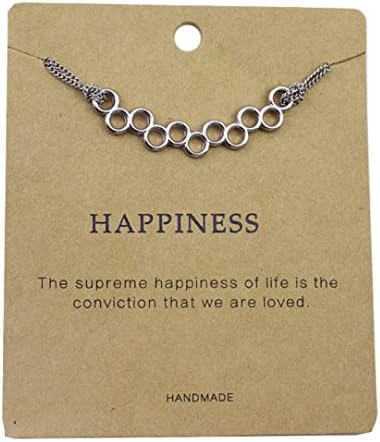 Fun Daisy Happiness Ring Loops Bubble Necklace