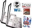 2 x Wii Dance Dance Revolution iON Master Arcade Metal Dance Pad with Raised Buttons and Strong Hand
