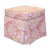 Flower Power Storage Ottoman - Pink