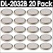 Duracell DL-2032B Long-Life Lithium Button Cell Battery 20 Pack Bundle