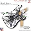 Lightning Black WraptorSkinz Skin fits Rock Band Stratocaster Guitar for Nintendo Wii, XBOX 360, PS2 & PS3 (GUITAR NOT INCLUDED)