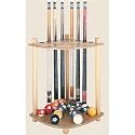 Minnesota Fats Cue and Ball Rack (Oak Finish)