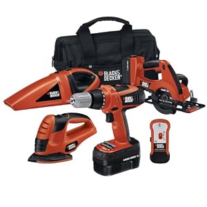 Black & Decker 18v 5-Tool Combo Kit - Orange by Black & Decker