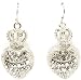 Designer Inspired Silver Plated Crown Heart Crystal Pave Couture Dangle Earrings with 