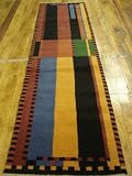 3x10 Blue Hand Knotted Wool Modern Tibet Rug