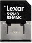 Lexar RS-MMC Reduced Size Memory Card 512 MB (Retail Package)