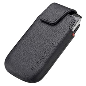 BlackBerry Leather Pocket for Torch 9860 - Black