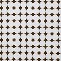 Bacati Reverse Dots Percale Crib Fitted Sheet - White/Chocolate