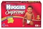 Huggies Supreme Baby-Shaped Diapers, Size 4, 108-Count