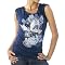 Juniors' Xhilaration® Vintage Ruched Screen Tank- Academy Blue