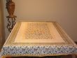 Yellow Green Cotton Tablecloths Sky Blue Floral Printed Table Cover