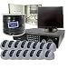 Videosecu 16 indoor Dome cameras system, including 1 DVR w/VideoSecu 16 Channel and DVD-RW backup ba