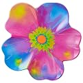 Shaped Hibiscus Melamine Plates Set of 4