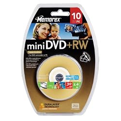 4x Rewritable Mini DVD+RW Spindle Blister Pack - 10 Disc Spindle