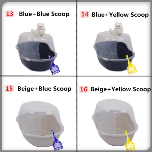 Favorite® 24Inch Cat Litter Box Extra Large Grey/ Jumbo Covered Litter