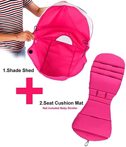 Color Pack - Rain Cover and Removable Washable Plush Cushioning for Babyzen YOYO Stroller - Red