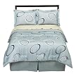 Modern Home Blue Elliptical Comforter Set - Queen