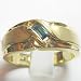 14K Blue Diamond Man's Ring