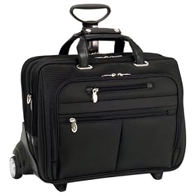 Click here to buy Franklin Covey Black Ohare Nylon Fly-Through Checkpoint-Friendly 2-in-1 Removable Wheeled 17 Inch Laptop Case by McKlein.