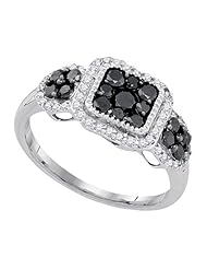 0.78CTW-DIA BLACK DIAMOND FASHION RING