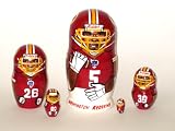 NFL Football WASHINGTON REDSKINS or any team Russian Nesting doll 5 pcs / 6 in * nfl.washredskins