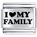 I Heart My Family Laser Italian Charm