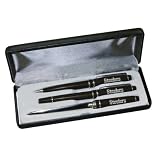 NFL Pittsburgh Steelers 3 Pc Black Engraved Pen Gift Set