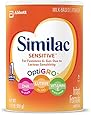 Similac Sensitive Infant Formula with Iron, Powder, One Month Supply, 34.8 ounces (Pack of 3)