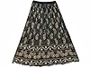 Womens Gypsy Skirt Black Paisley Print Sequin Boho Hippie Long Skirts