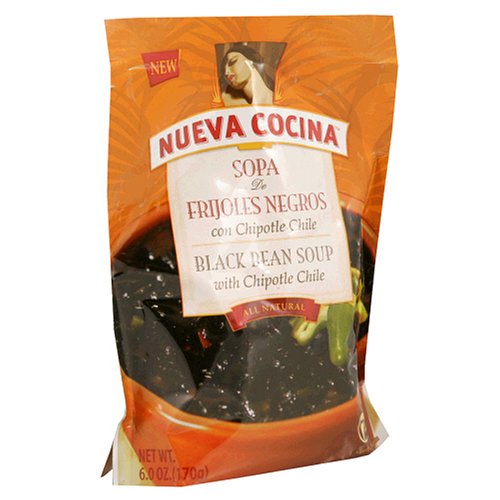 Nueva Cocina Black Bean Soup, with Chipotle Chile, Medium, 6-Ounce Units (Pack of 6) by Nueva Cocina
