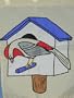 Finch Birdhouse Outdoor Appliqued Garden Flag 17" x 13"