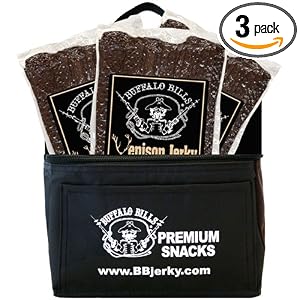 Buffalo Bills Venison Jerky 6-Pack Cooler (filled with three 10oz bags of Buffalo Bills... by Buffalo Bills Premium Snacks
