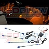 LEDGlow 4pc. Orange LED Interior Underdash Lighting Kit