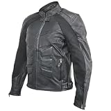 Xelement B-1980 Womens Armored Perforated-Leather Motorcycle Jacket
