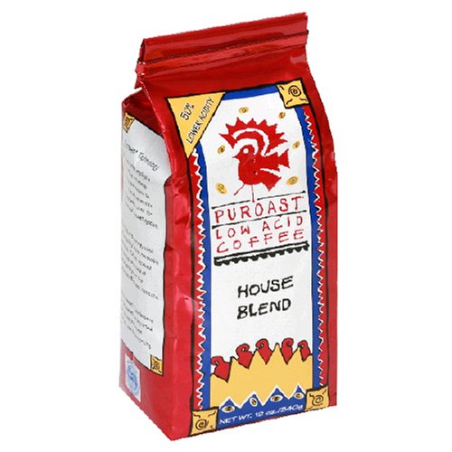 Puroast Low Acid Coffee, House Blend, 12-Ounce (Pack of 3)