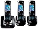 Panasonic KX-TG8423GB schnurloses DECT-Telefon Trio mit Anrufbeantworter schwarz