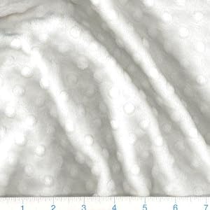 60-Wide-Minky-Cuddle-Dimple-Dot-Winter-White-Fabric-By-The-Yard