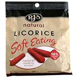 RJs Raspberry Soft Natural Eating Licorice, 10.5-Ounce Bag (Pack of 4)
