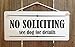 No Soliciting see dog for details - aluminum sign - 4