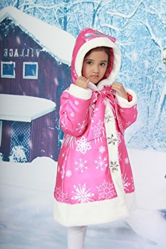 Amymall Kids Girls Queen Elsa Costume Winter Coat Long Hoodie Jacket