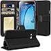 J3 Case, Express Prime Case, Amp Prime Case, Tauri [Stand Feature] Wallet Leather Case Flip Cover Protective Case For Samsung Galaxy J3 / Express Prime / Amp Prime - Black