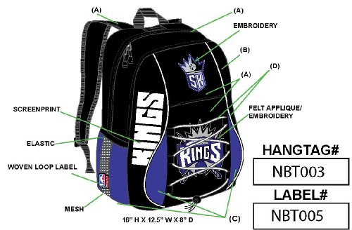 Concept One Backpack Sacramento Kings (Sacramento Kings Black)