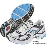 Ladies Saucony Shoe | Saucony ProGrid Omni 6 White Silver Carolina by Saucony