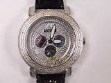 JoJIno Solid Stainless Steel w/ Yellow Floating Stones Genuine Diamond Bling Watch